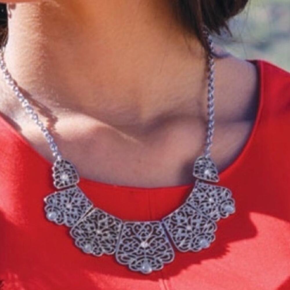 Park Lane Statement Necklace Chunky Jewelry Silver tone